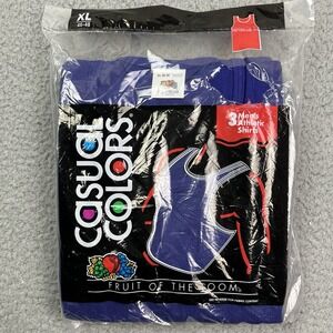 Vtg‎ 1993 Fruit Of The Loom Casual Colors Men's Tank Tops Athletic Shirts 3 Pack